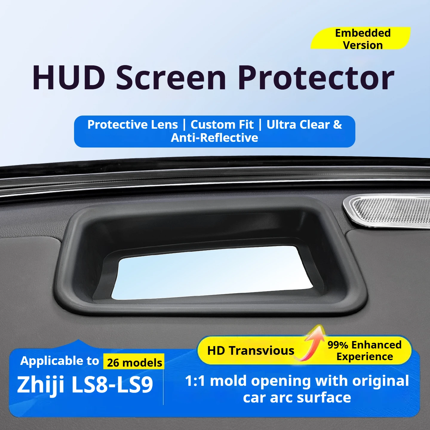 Custom HUD Protector for 2026 IM LS8‑LS9, HUD Frame, Reduce Debris Build‑Up, High Scratch Tolerance, Noise‑Free, Black