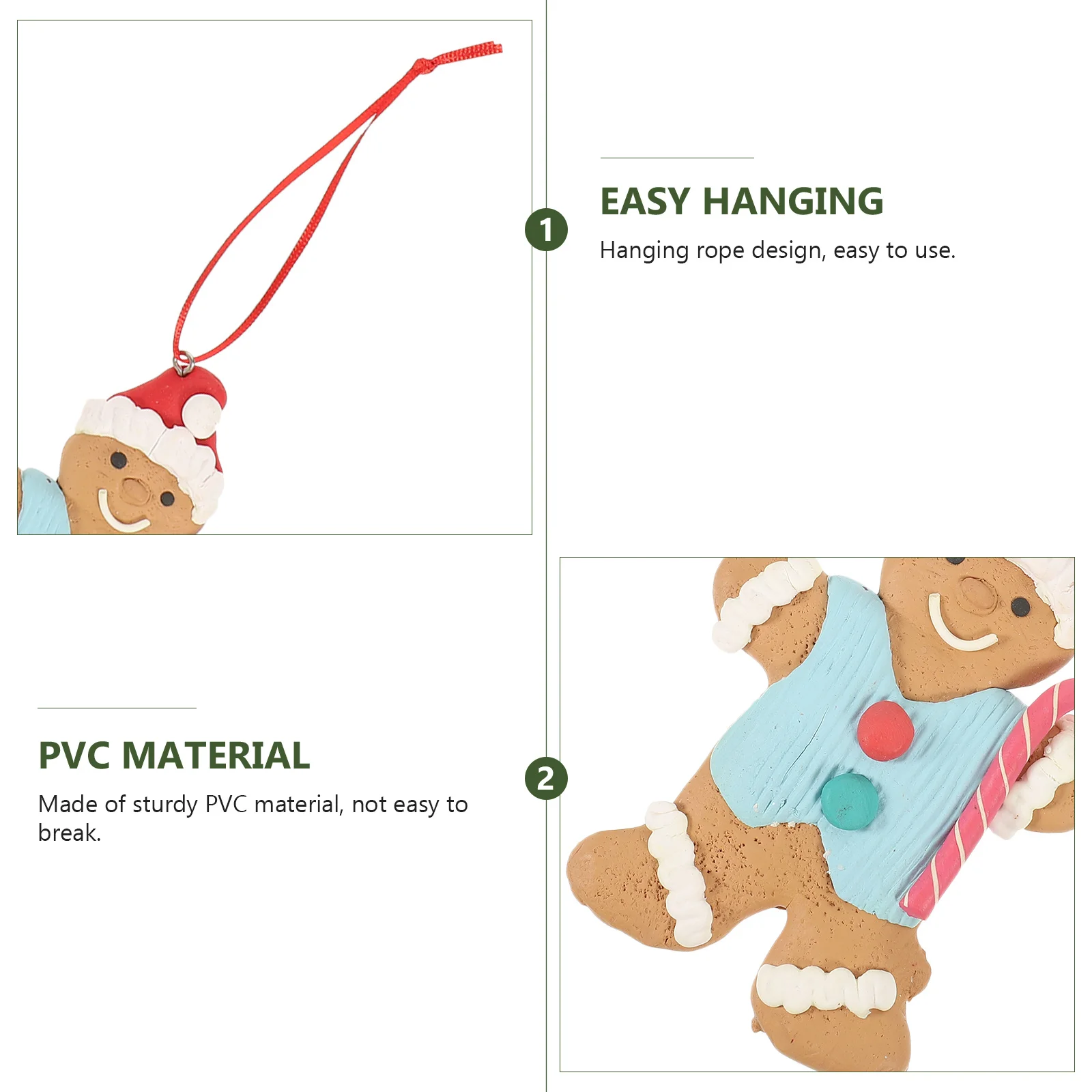 

4Pcs Christmas Tree Hanging Decorations Festive Pendants for Xmas Party Ornament Indoor Wall Window Decoration Use