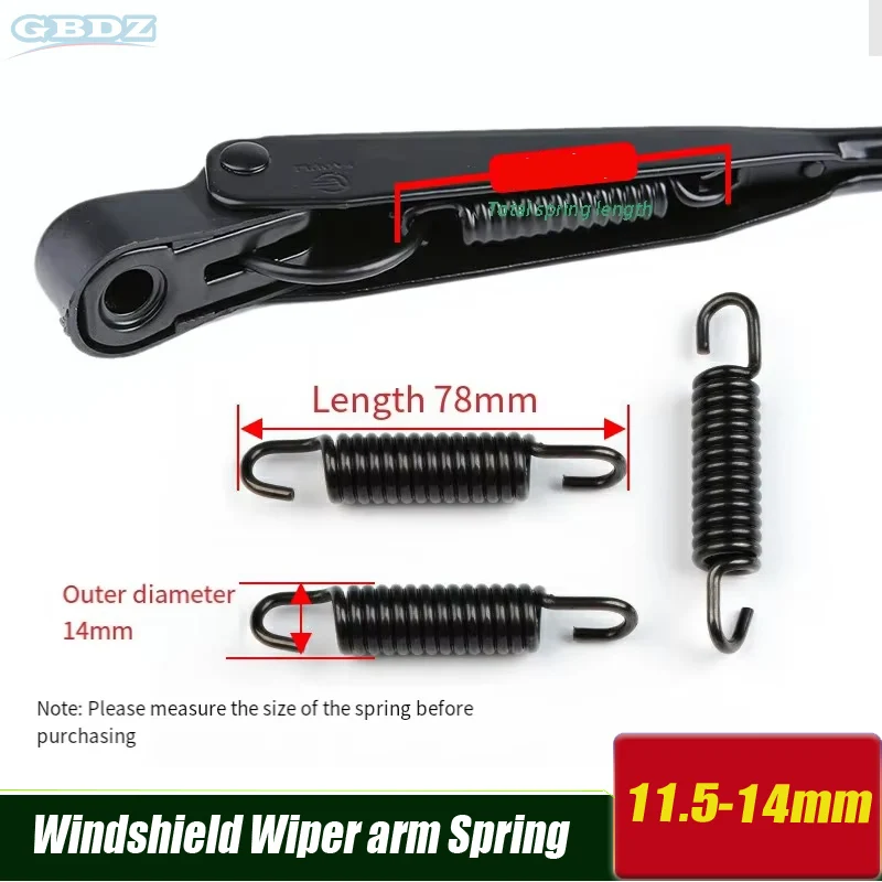 

Car Wiper Spring Wiper Arm Accessories Spring Wiper Arm Strong Hook Spring Width 11.5-14mm Length 68-110mm
