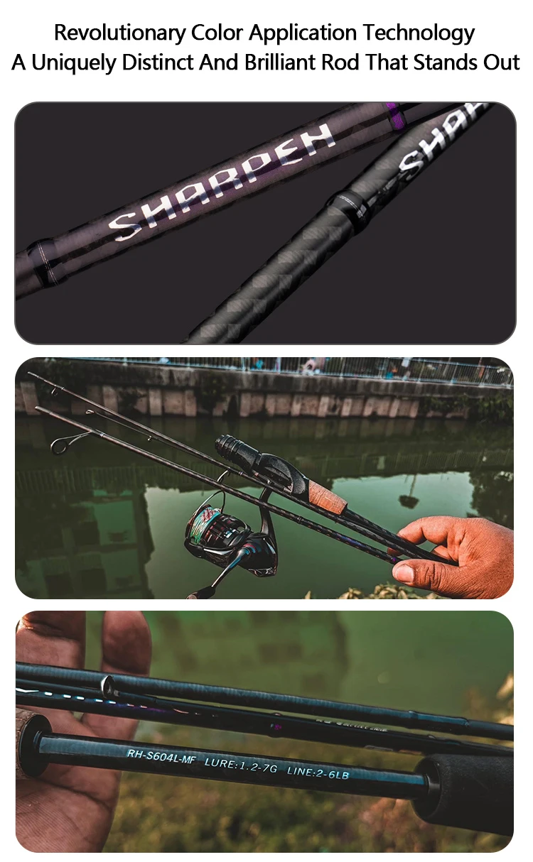 PURELURE SHARPEN Travel Soft Lure Long Spinning and Casting XF/MF Action Rods FUJI Components Bass Pike Rod Angelrutenrolle – Detail 13