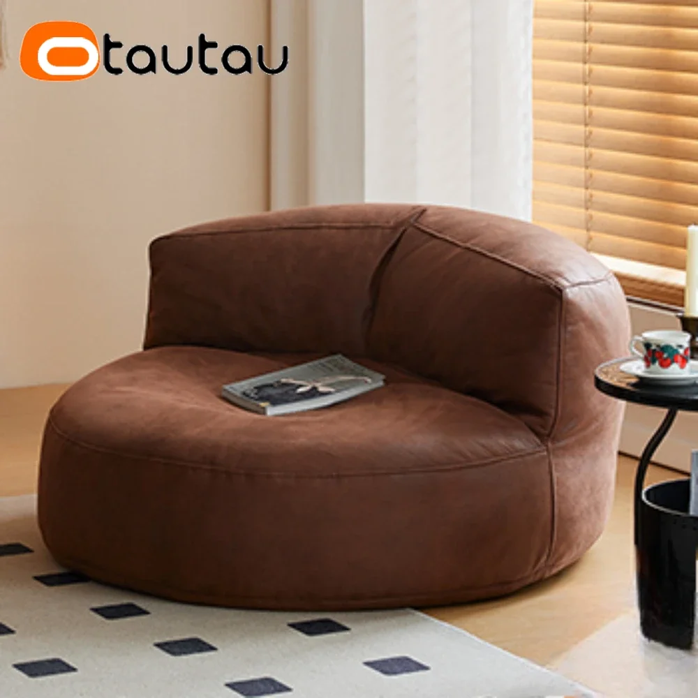 OTAUTAU Faux Leather Bean Bag Cover SF004【No Filler Inside! You Need To Buy Filler By Yourself !】