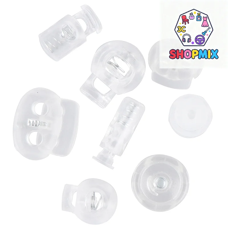 10pcs Cord Lock Plastic Stopper Cord Ends Buckle DIY Shoelace Bag Accessories