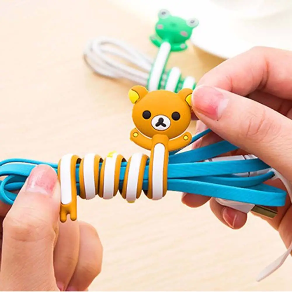

Cable Cartoon Headphone Cord Holder Wire Holder Earphone Phone Line Cable Clamp Wire Winder Cable Winder Cable Organizer
