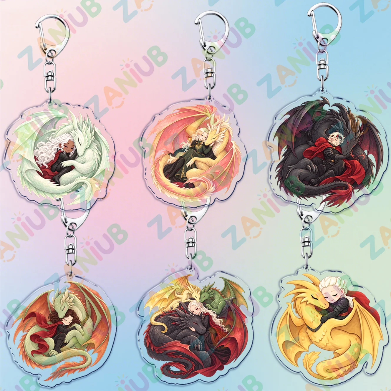 Magic Dragon Keychains for Accessories Targaryen Rhaenyra Fourth Wing Purse Bag Bag Charm Fantasy Keyring Jewelry Fans Gifts