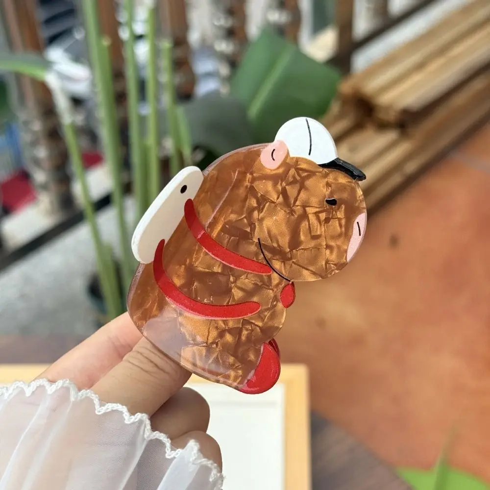 

Acrylic Creative Hair Claw Lovely Guitar Cartoon Animal Shark Clip Telephone Shape Hair Accessories Cute Hair Claw Female