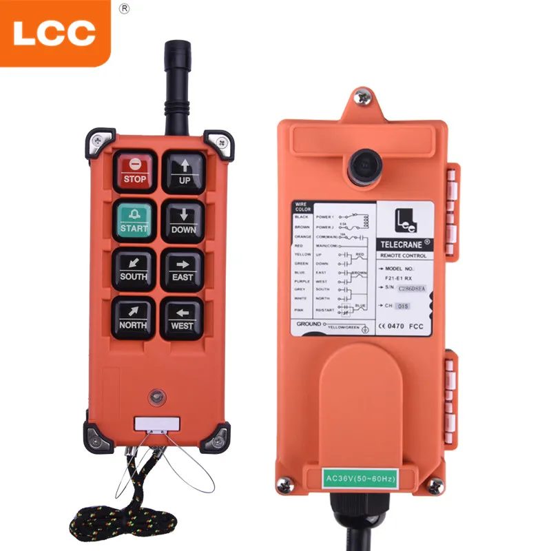 F21-E1B telecrane 6 button universal industrial remote control for electric chain hoist