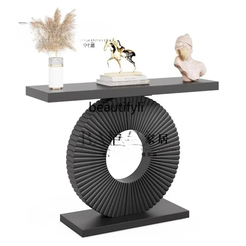 ss8350 French retro creative solid wood entrance table living room against the wall entrance platform corridor aisle decorative