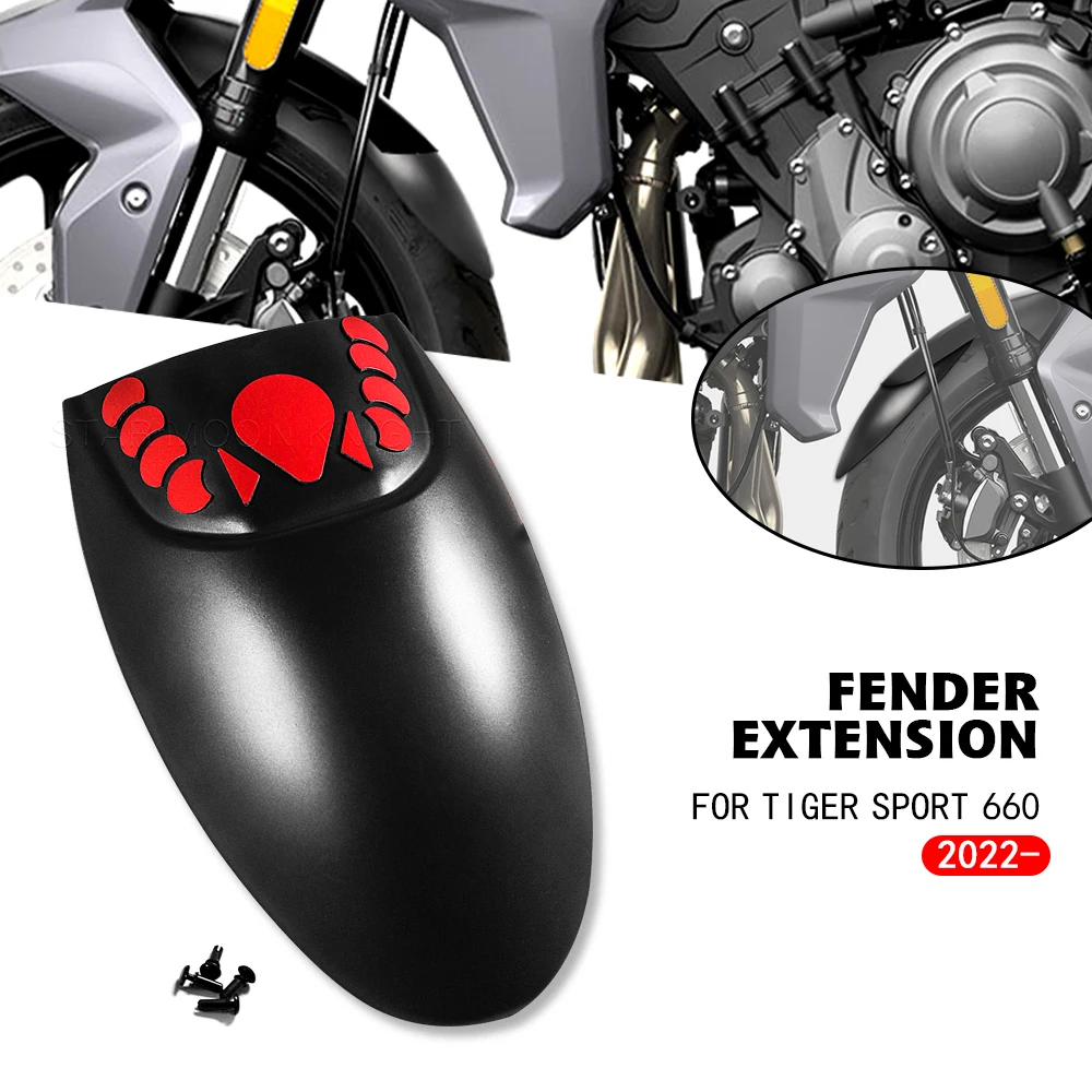 For Tiger Sport 660 2022 2023 - Motorcycle Accessories Front Fender Mudguard Extender Extension