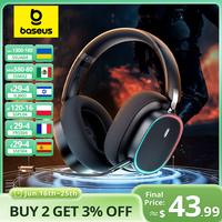 Baseus GH02 Gaming Wireless Headphone with Mic Over-Ear Headphones Bluetooth 5.3 40mm Driver 2.4G/Wireless/Cable RGB Headsets