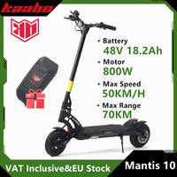 EU STOCK Kaabo Mantis 10 ECO 48V 18.2Ah Smart Electric Scooter LCD Display 800W Motor 50KM/H Speed New Version Kickscooter