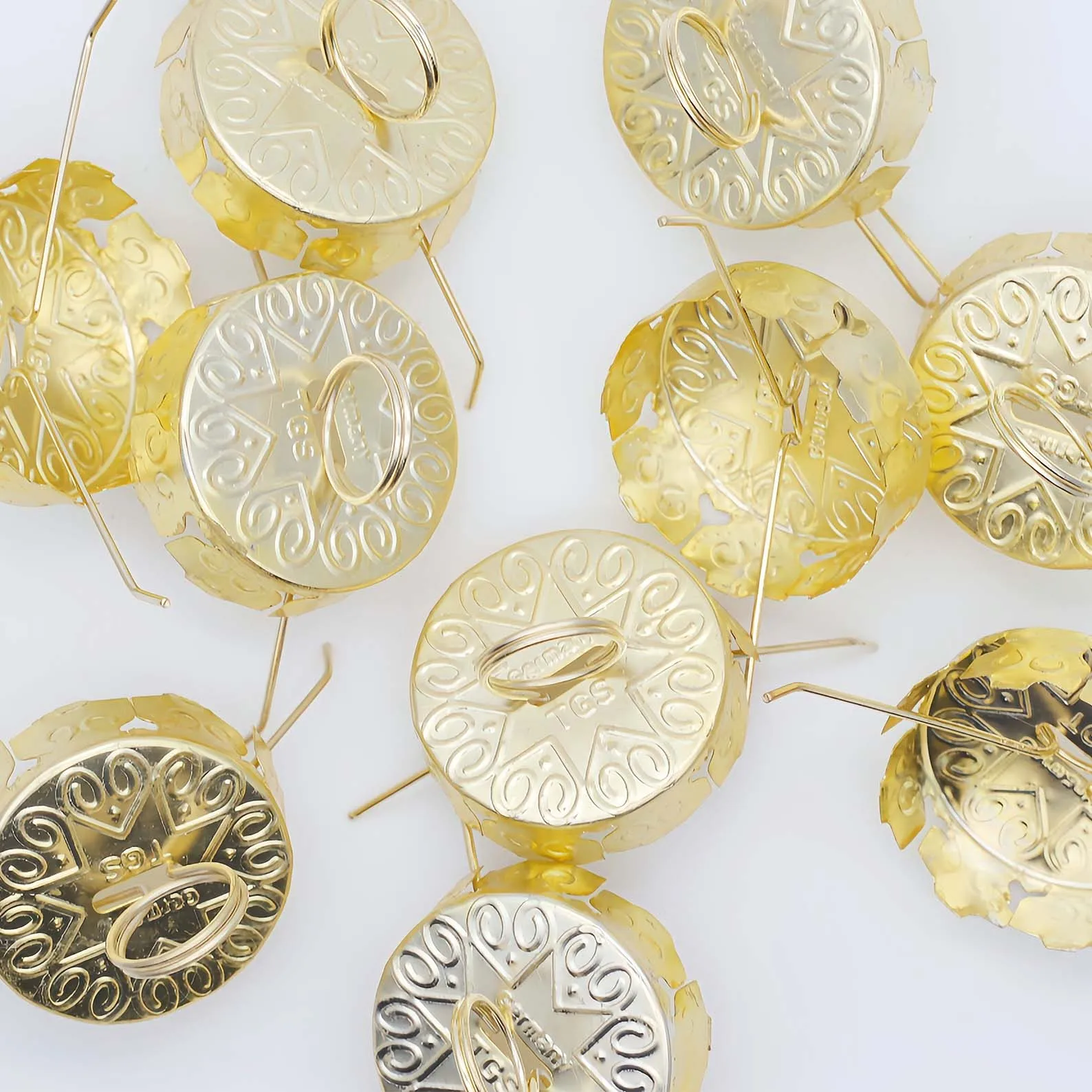 

100 шт. x 30 мм, классическая золотая подвеска, вешалка, верхние подвесные колпачки для креативных рождественских украшений «сделай сам», украшение с шариковым крючком