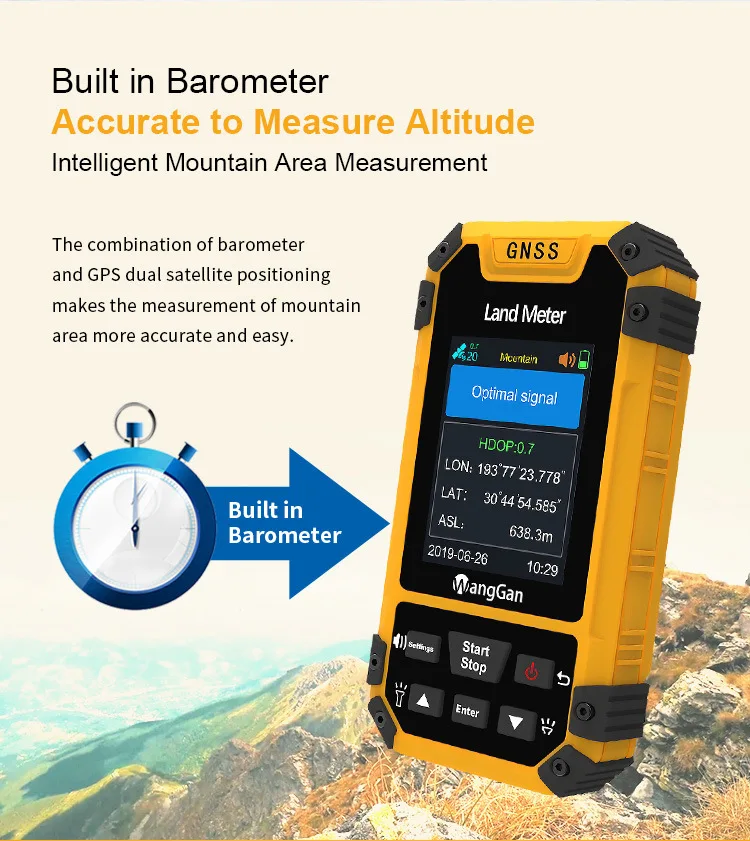 Imagem -02 - Precisão Gps Land Meter Agricultura Área Surveying Tool Declive Quadrado Medição de Área de Montanha s4 Terra Medida Alta
