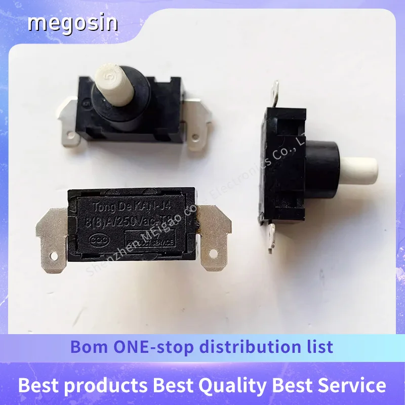 1pcs/lot KAN-J4 Vacuum cleaner switch Power button self-locking switch 2 pin 8A 250VAC