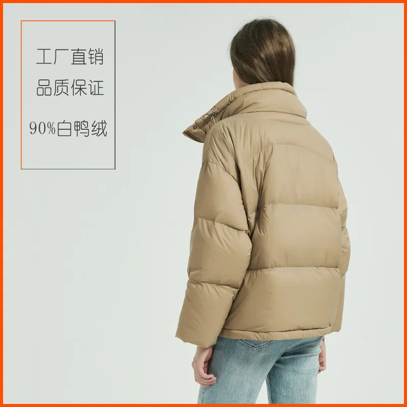 2024 New Down Jacket Women\'s Short Style Winter Wear Warm Stand Up Collar Loose Jacket