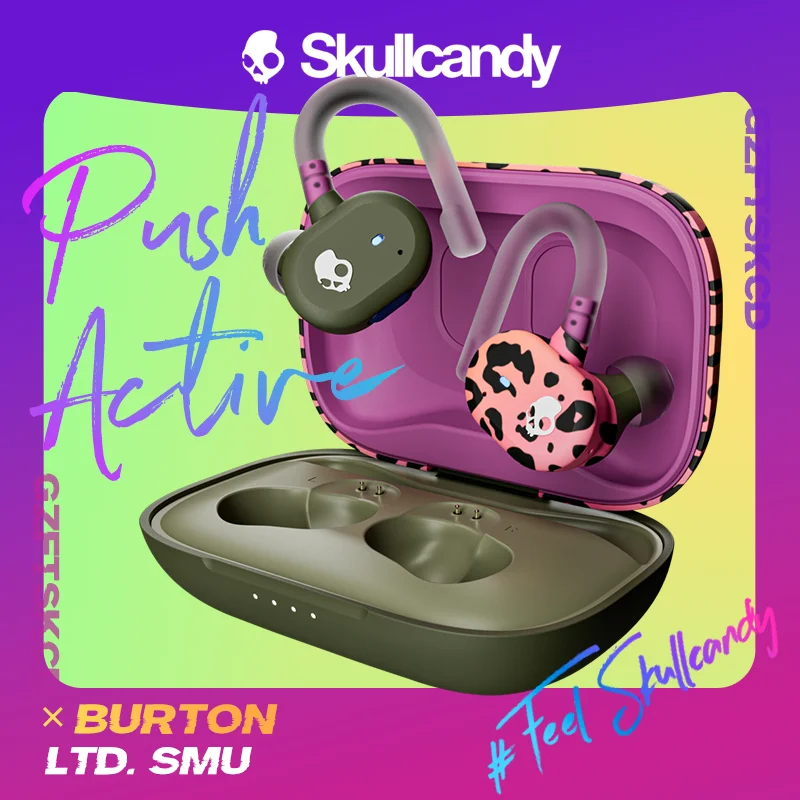 

Choice Skullcandy PUSH ACTIVE × BURTON SMU Original Waterproof Earbuds Comfortable Headphones Large Capacity Earphone for Gift