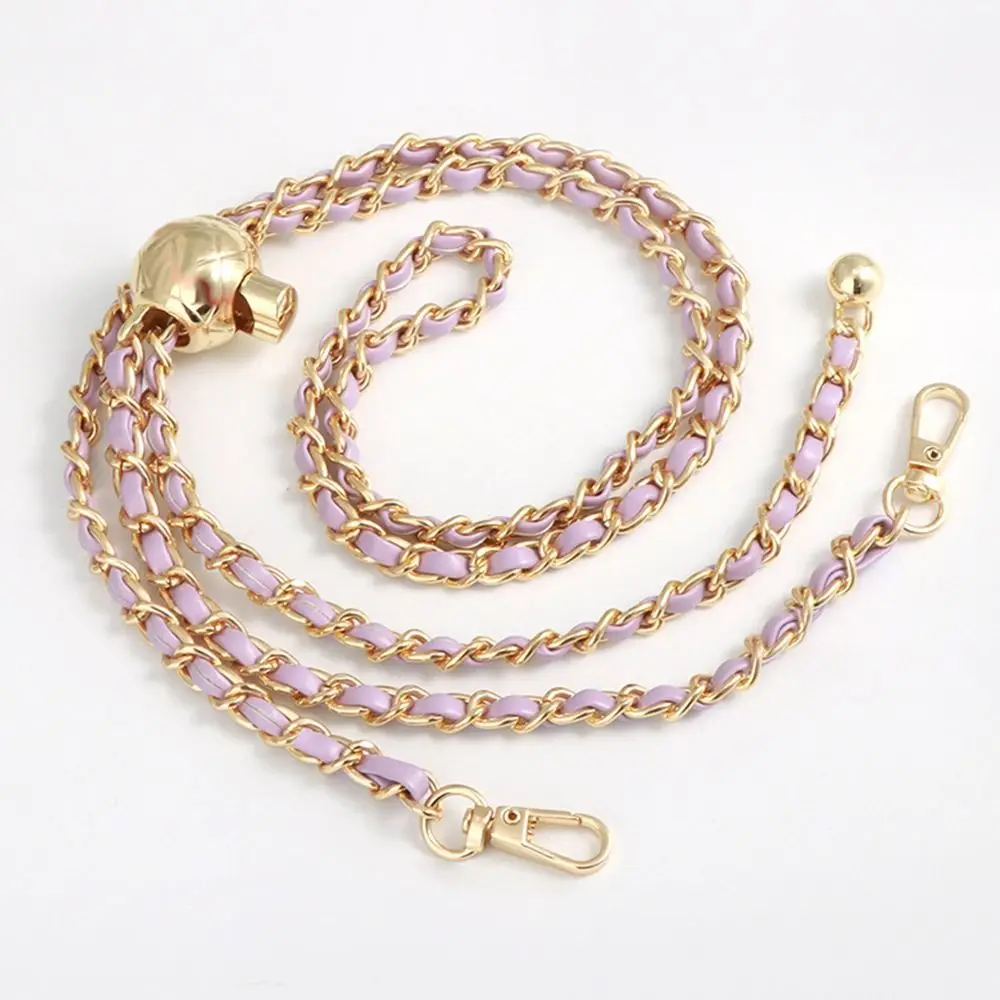 New High-end Shoulder Strap Bag Chain Replacement Shoulder Strap Non-fading Chain Adjustable Length Strap Golden Balls Chain