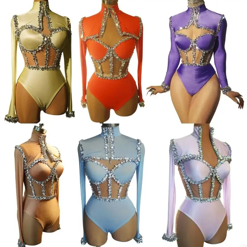270D Stage Performances Drag Queen Costums Shrugs Crop Tube Top Club Party Outfits