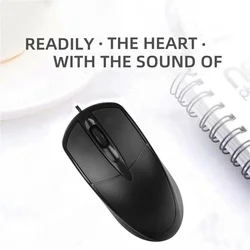 Optical USB Wired Computer Mouse for Gamers PC Laptop Office Home Versatile Use Mice with Ergonomic Design for Comfort