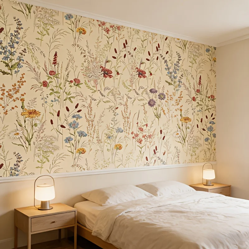 

vintage fresh natural floral peel and stick wallpaper for vanity and study, removable decorative film for cabinets and tabletops, furniture renovation sticker, easy peel and stick for home diy, assorted floral wallpaper rolls