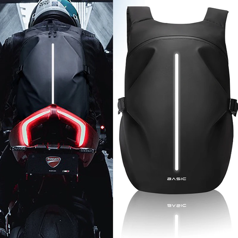 New Classic Large Capacity Multifunctional Motorcycle Helmet Bag Waterproof Motorcycle Backpack Reflective Bicycle Travel Bag