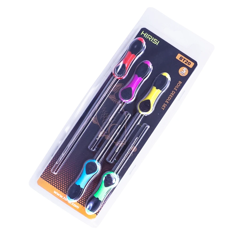 Hirisi BT20 5-delige set aasnaalden voor karpervissen, pop-up boilie rigs, karpenhaken, gereedschap voor het maken van rigs, accessoires voor karpervissen