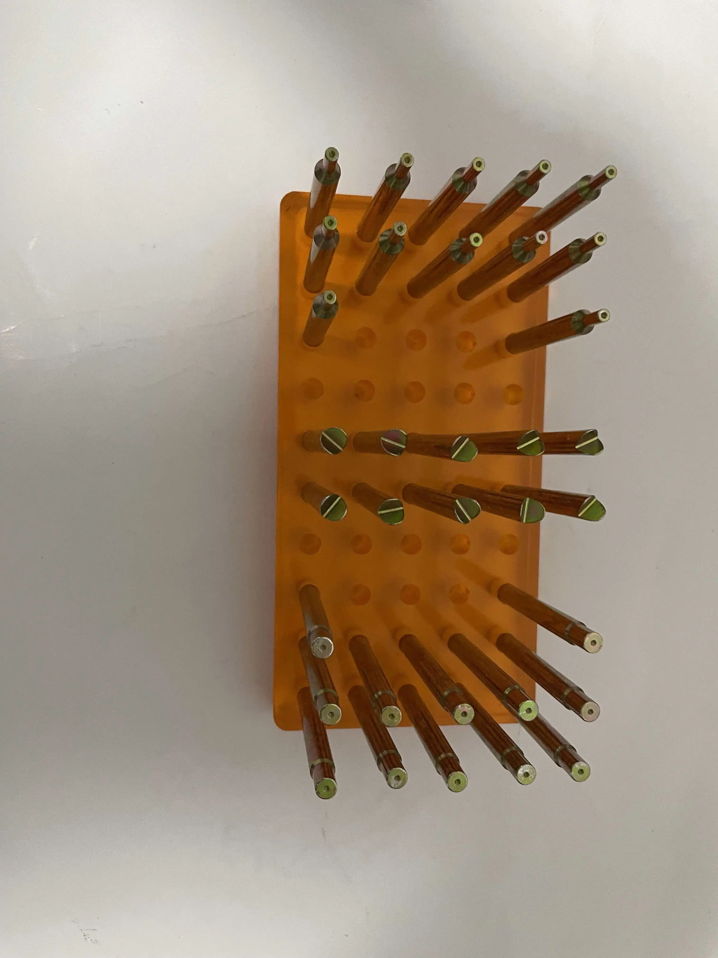 34pcs High Precision Gem Dopsticks Set Diameter 6mm Length 65mm Gemstone Dop Stick with Storage Box Stone Faceting Grinding