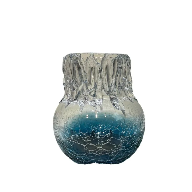 Handmade ice cracks, silk-wrapped glass vase ornaments, home sales department, high-end soft packaging