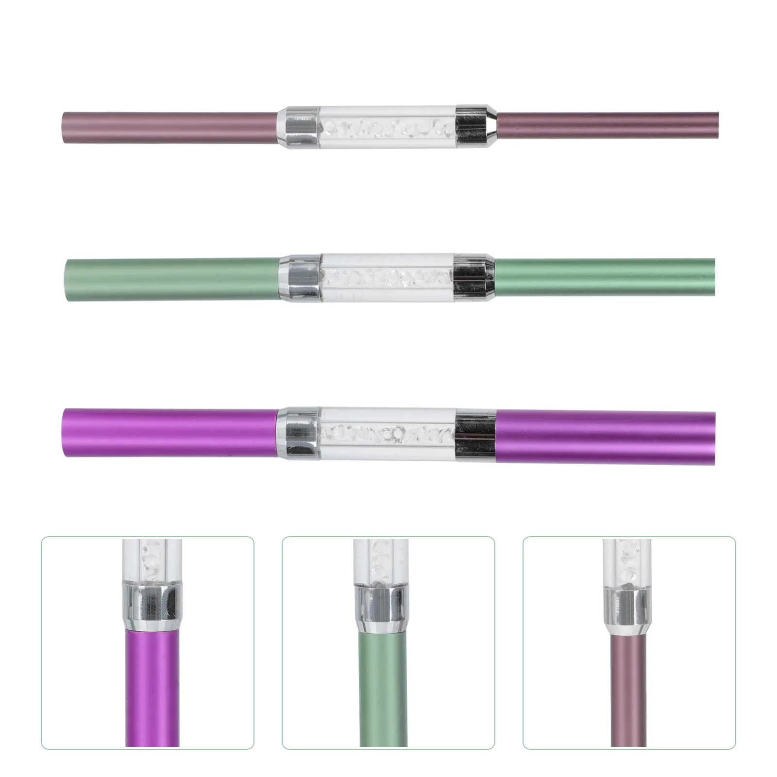 

Набор из 3 металлических палочек для придания формы ногтям, для маникюрных инструментов, для УФ-геля, для формирования ногтей, принадлежности для маникюра