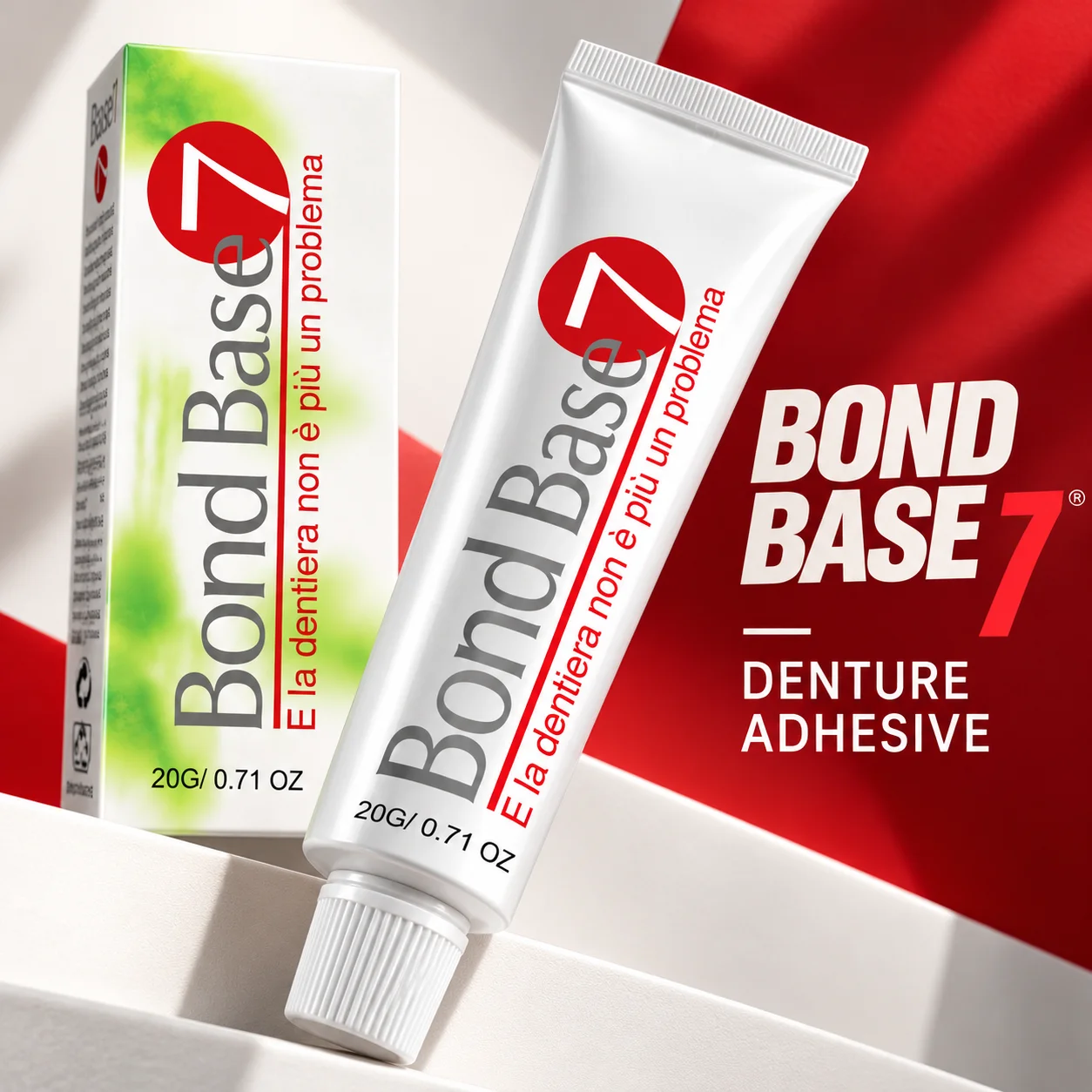 Bond Base Strong Hold Denture Adhesive Cream 20g Fit Denture Paste Reliable Retention For Full & Partial Dentures Denture Care