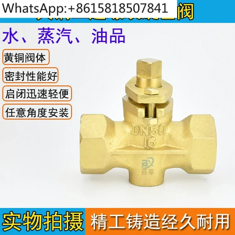 Two-way plug valve all copper wire port X13W-10T DN15 DN20 DN25 DN32 DN40 DN50