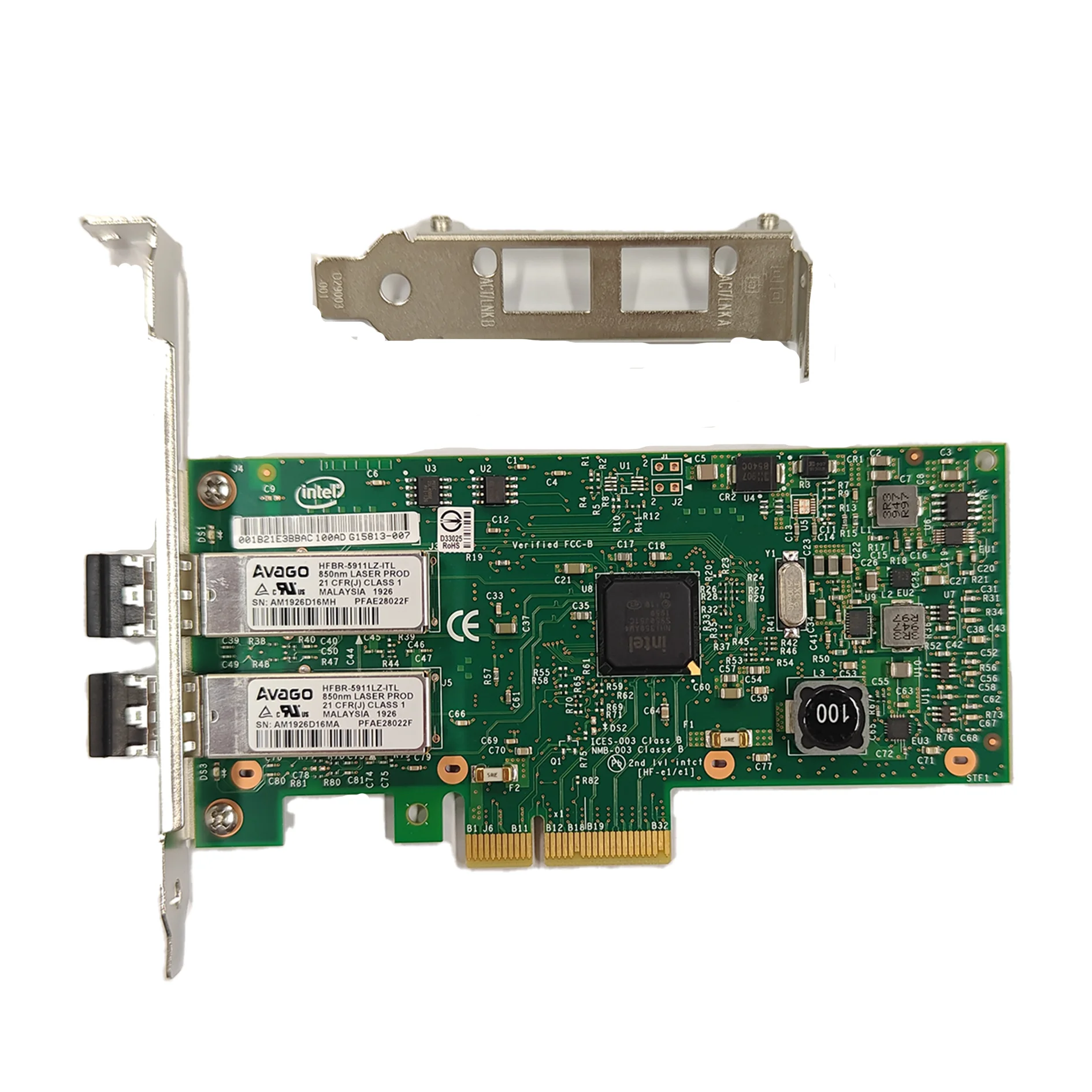 

Новая оптоволоконная гигабитная сетевая интерфейсная карта Intel I350-F2 1 ГБ PCI Express 2.1 X4 Модель внутреннего сервера Ethernet-карты