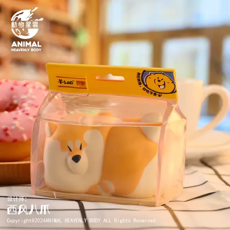 Shiba Inu Animal Corpo Celestial Figuras de Ação, Série Cão Delicioso, Brinquedos Modelo Caixa Cega, Coleção Caixa Misteriosa, Presente Decoração