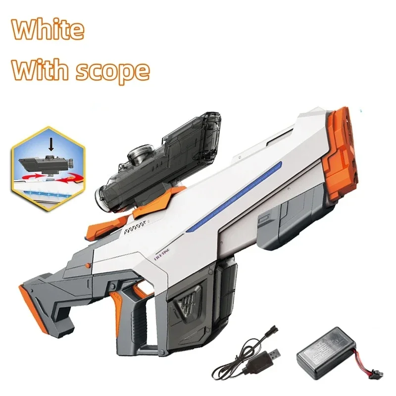 Electric Water Gun Fully Automatic With LED Big Capacity Spray Blaster shooting Guns Summer Pool Outdoor Toys for Kids Adults