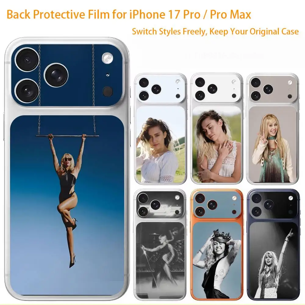 

M-Miley Cyrus Singer(2) 3D Full Body Skin Decal for iPhone 17/Pro/Pro Max Color Rear Protective Sticker