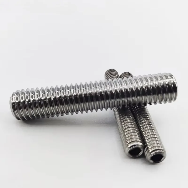 DIN916 304 Stainless Steel Hex Socket Allen Set Screw Grub Headless Bolt M3-M12 Sizes 2/5/10/20/50Pc Hexagon Cup Point Fastener