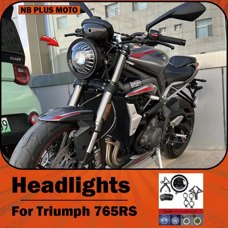 【Premium】For Triumph 765RS Trident 660 retrofitting of round headlight assembly LED headlights with JW headlights (non-destructi