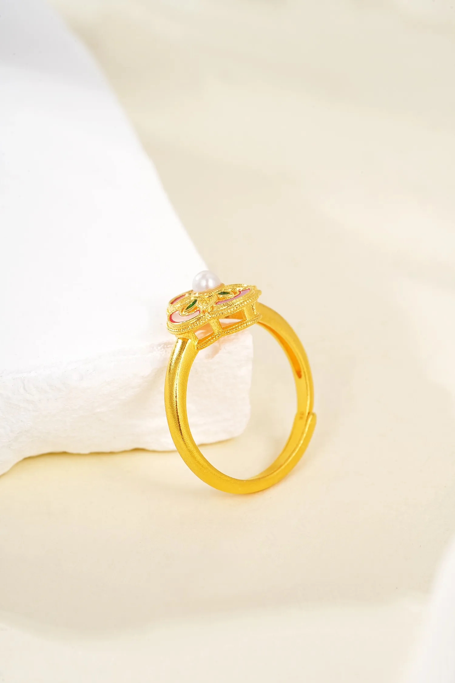 خواتم ليوم جواهر رغبة جيدة للنساء 24k الذهب فيرميل 925 فضة قاعدة مجوهرات قابل للتعديل خواتم مرصعة بالزركونيا #4