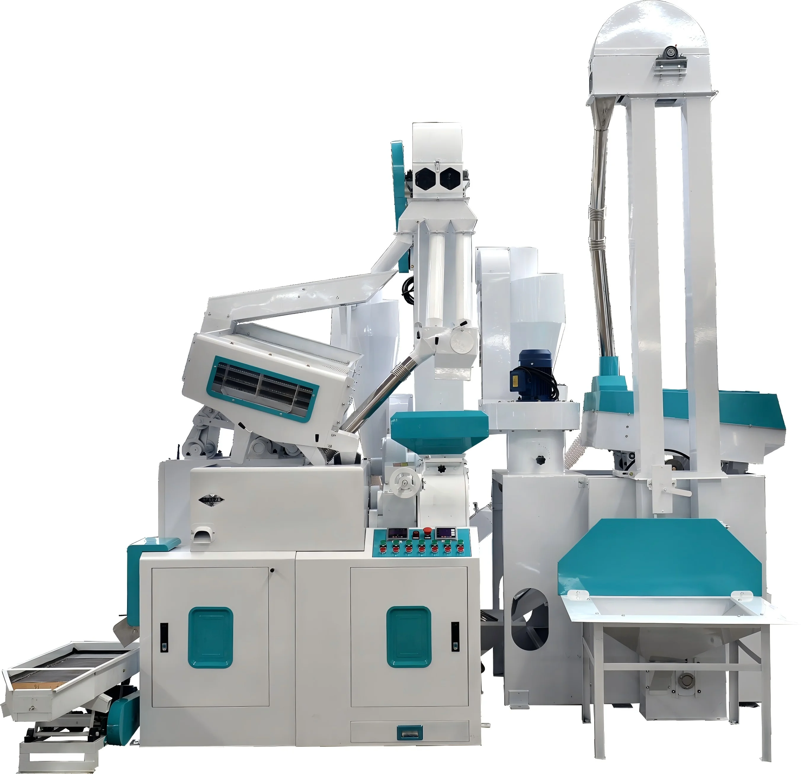 Equipo de procesamiento de arroz de molino de arroz de grano combinado automático de uso comercial