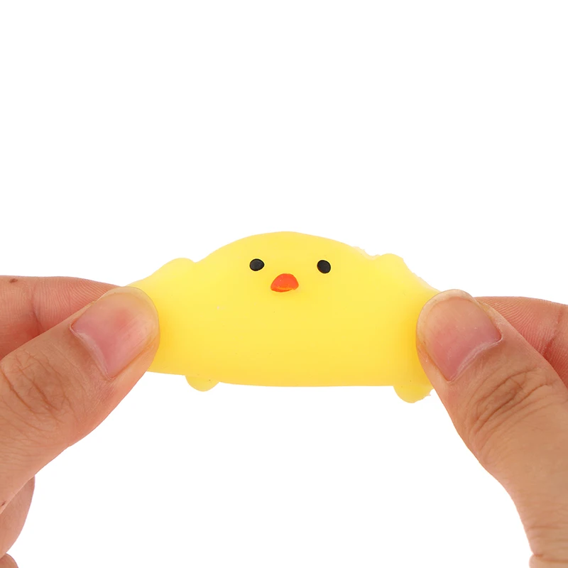 2Pcs/set Cute Mini Chick Squishy Toy Squeeze Bubbles Toys Fidget Toys Pinch Kneading Toys Stress Reliever Toys Kid Party Favor