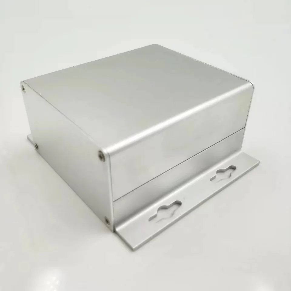 Silver Aluminium Enclosure Case  DIY Shell  PCB Instrument Box 120*65*100/130mm Can be Drilled, Lettered