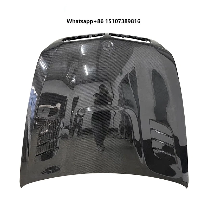 New Carbon Fiber Car Parts Bonnet for X6 E71 with Bolts-Bolt-On Clear Coated Hood