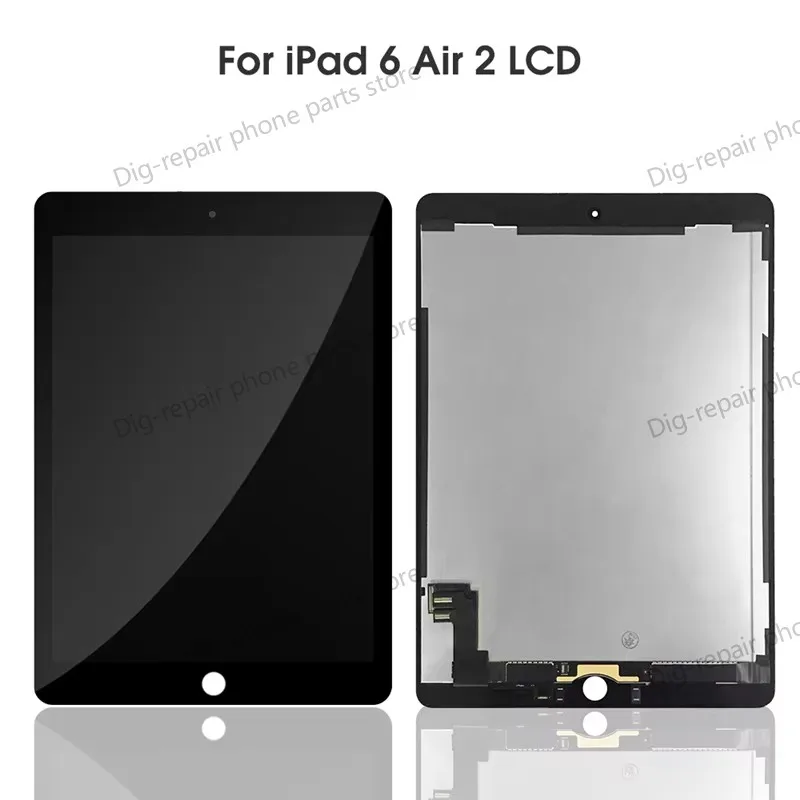 아이패드 에어 2 LCD 어셈블리 교체용 LCD, 아이패드 6 A1567 A1566 LCD 디스플레이(터치 스크린 디지타이저 패널 포함)