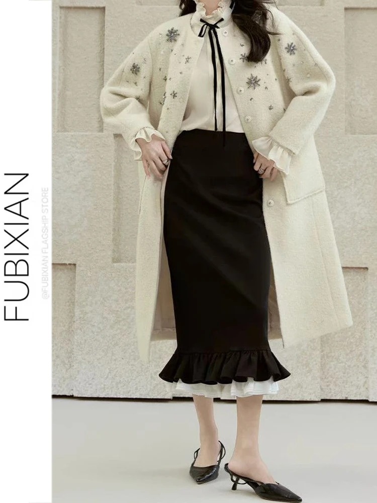 

Юбка Hebe Sle с высокой талией и фасоном «рыбий хвост» из шифона, новинка весенней коллекции, модная универсальная юбка миди