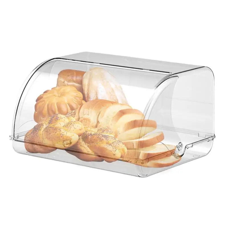 

Bread Box For Kitchen Counter Bread Box With Lid Cosmetic Display Case Desktop Storage Box For Homemade Bread Bakery Loaf