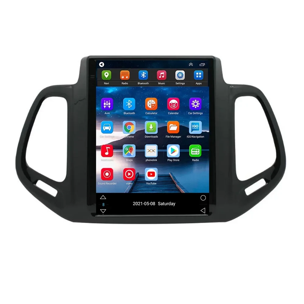 9.7 أندرويد 14 Carplay راديو السيارة Carplay لسيارة جيب كومباس 2 MP 2016-2030 ستيريو 5G رئيس وحدة سيارة مشغل وسائط متعددة شاشة تعمل باللمس
