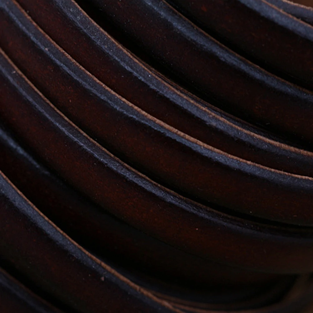 

1pc 5M 10Mm Light Brown Real Cowhide Rope Durable Diy Bracelet Necklace Jewelry Making Accessories Strap For Handmade