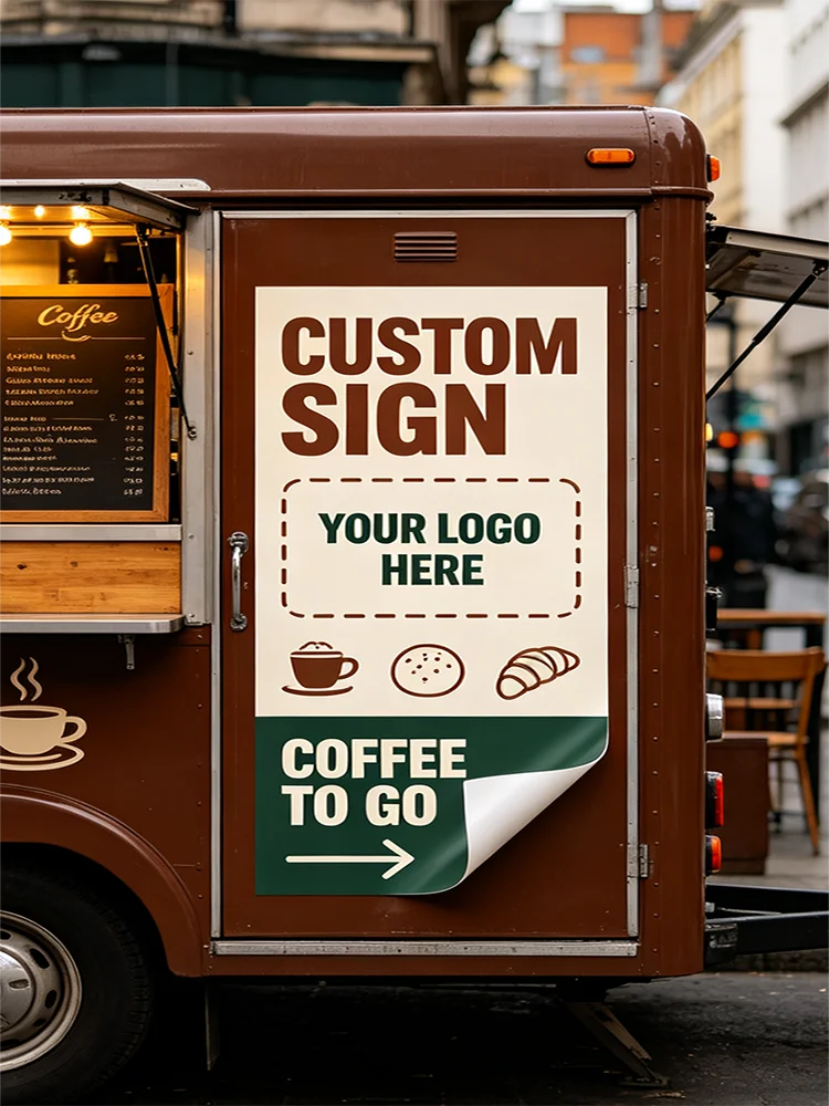 Food Snacks Logos - Any Size 100cm Custom Sticker Add