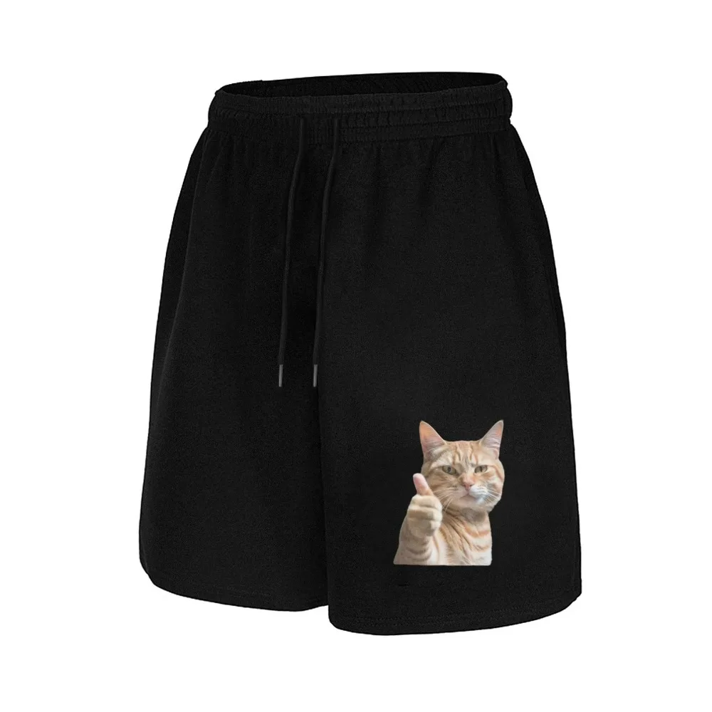 

Cute Cat Thumbs Up Pattern Men's Shorts Suitable for Both Men and Women's Fitness Training and Sports Shorts in Summer