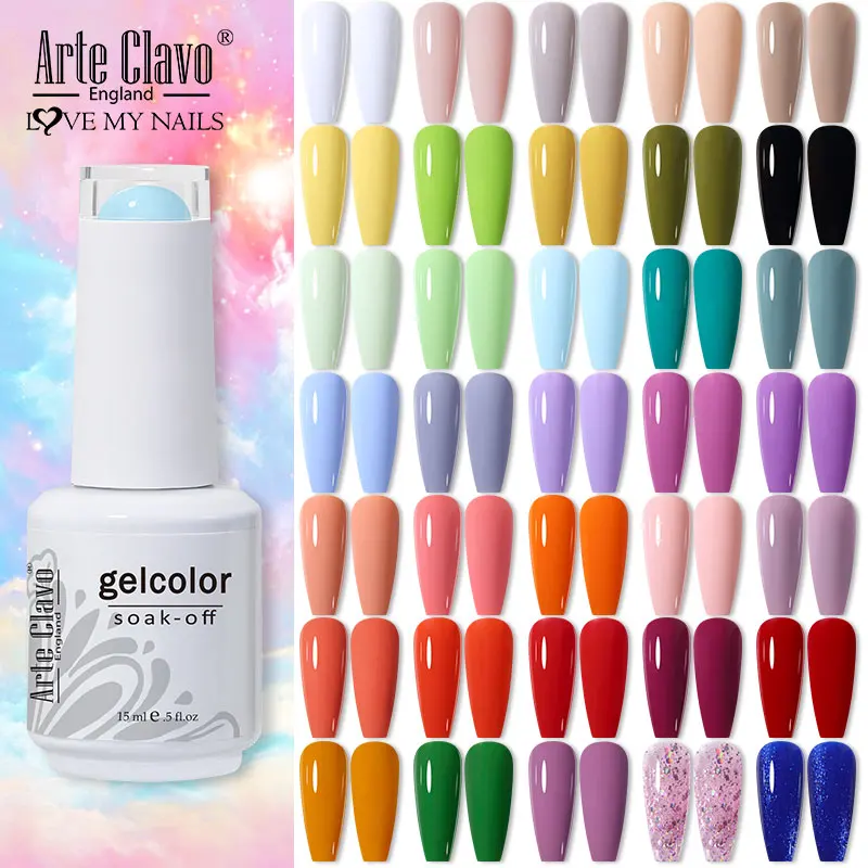 Arte Clavo Gel Nagellak Lente 140 Kleuren Voor Zomer Decoratie Semi Permanente Matte Top Jas Nail Art Salon Uv Gel Lak