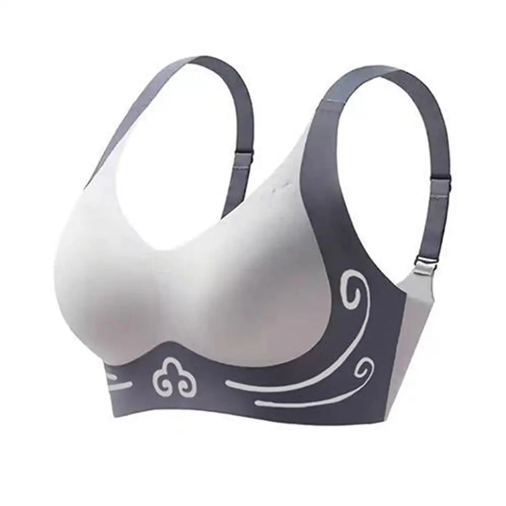 Women Push Up Bra Anti-sagging Running Shockproof Sports Seamless Breathable Bra Small Lingerie Chest Wireless Sexy A3m3